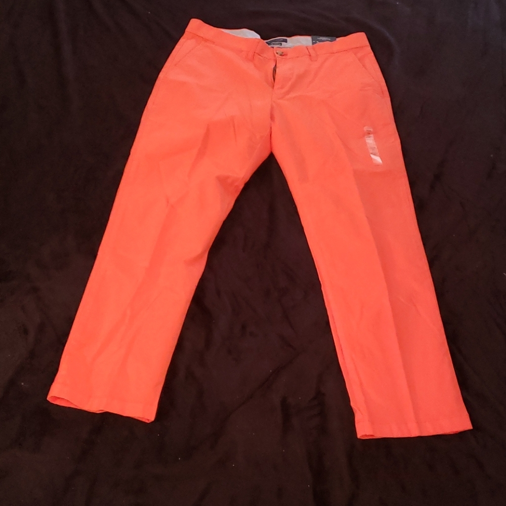 Tommy Hilfiger TH flex Orange chinos NWT 33x30